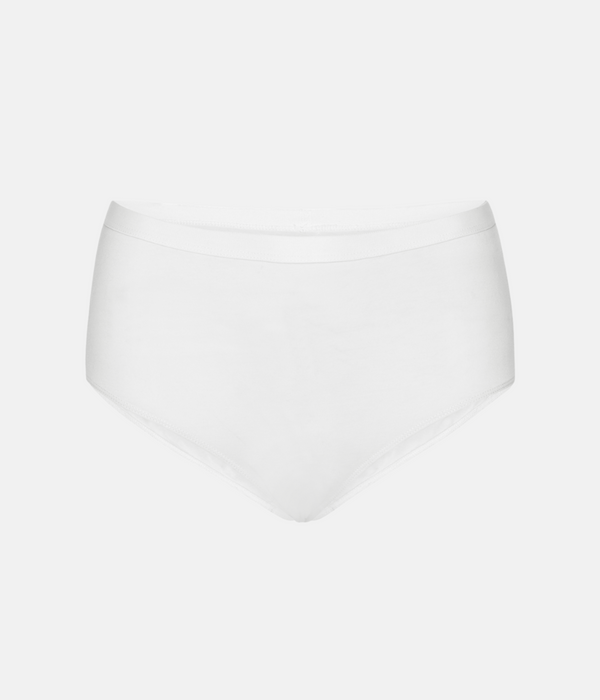 6 pak bambus maxi trusser hvid/grå