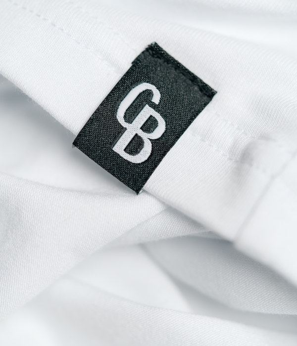 Hvid langærmet bambus T-shirt