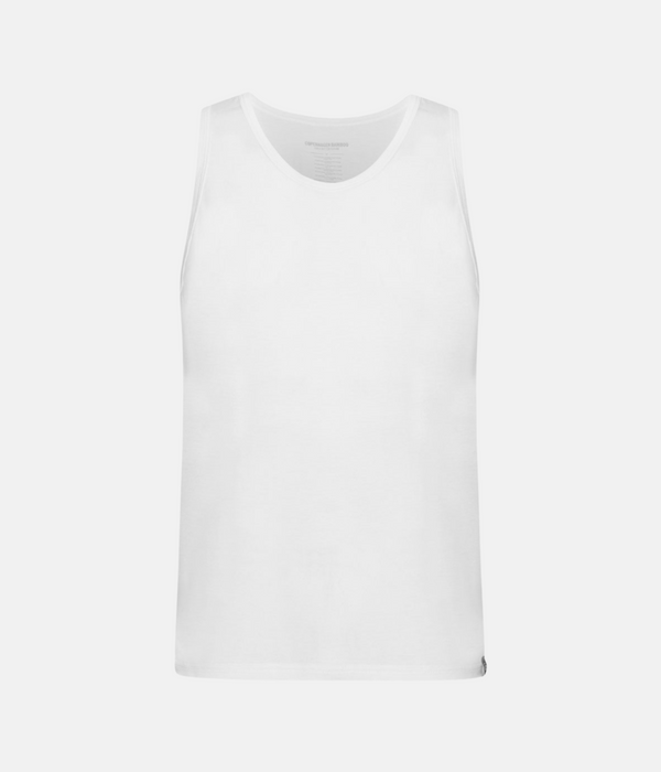 4 pak hvide bambus tank tops