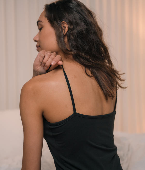 Sort bambus underkjole