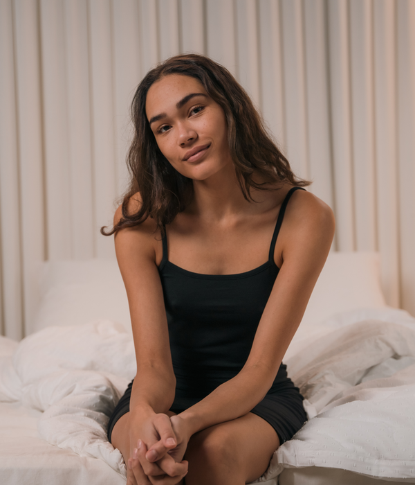 Sort bambus underkjole