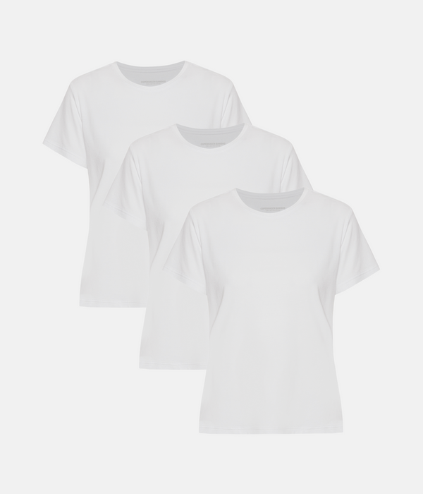 3 pak hvid bambus T-shirt fra Copenhagen Bamboo