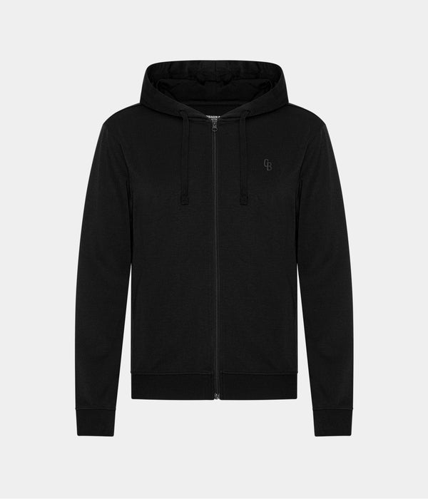 Sort bambus hoodie med lynlås fra Copenhagen Bamboo