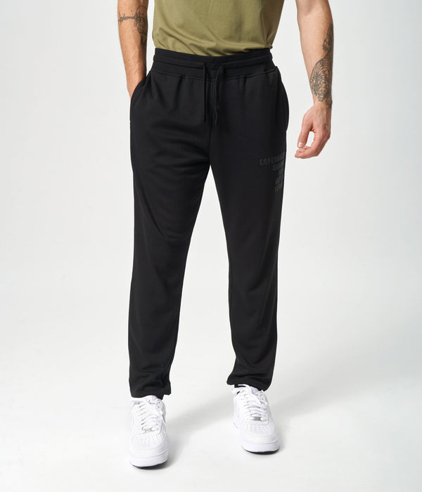 Sorte bambus sweatpants med logo