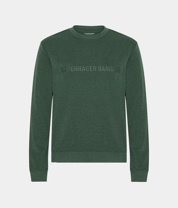 Grøn bambus sweatshirt med logo fra Copenhagen Bamboo