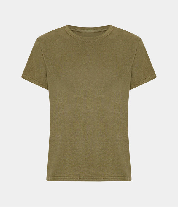 Oliven kortærmet bambus T-shirt S Copenhagen Bamboo