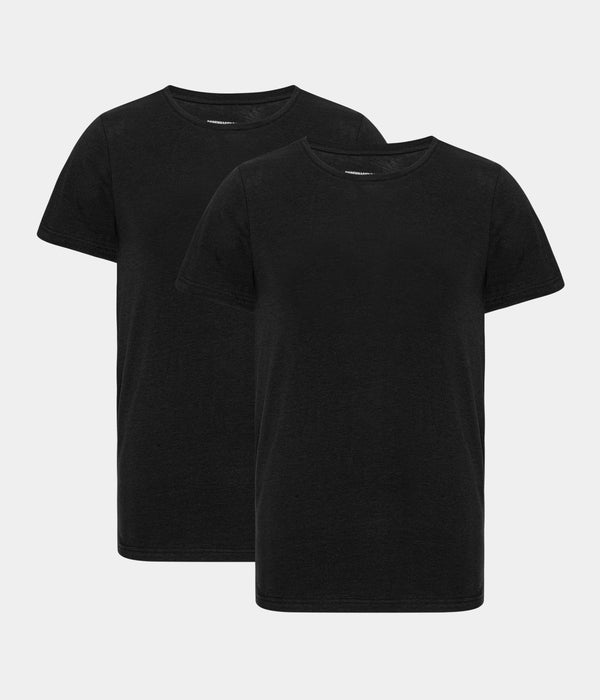 Sorte slim fit crew neck bambus T-shirts - 2 pak S Copenhagen Bamboo