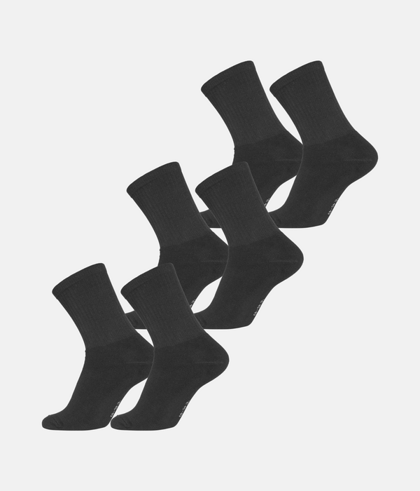 6 par sorte bambus tennissokker