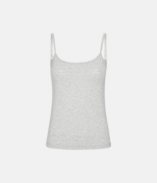 Grå bambus toppe med tynde stropper - 2 pak Copenhagen Bamboo