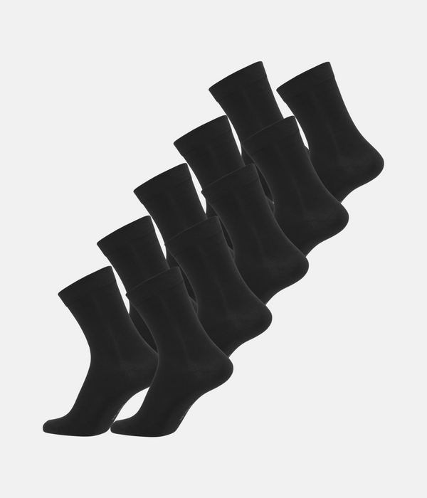 10 par sorte bambus strømper