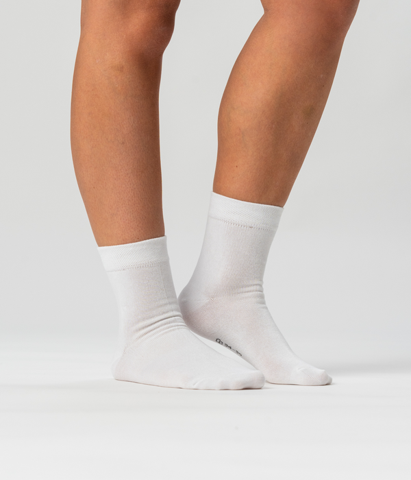 10 par bambus strømper low cut sort/hvid