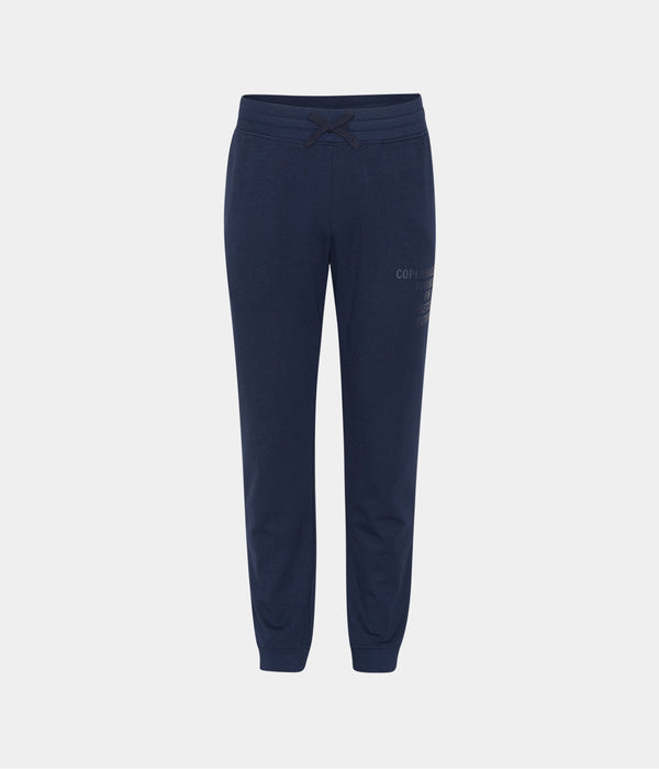 Navy bambus hoodie joggingsæt med logo