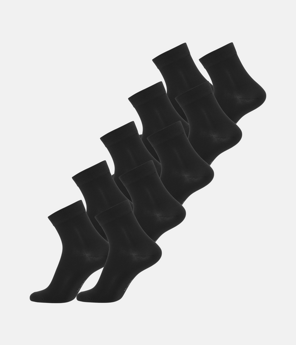 10 par sorte bambus strømper low cut