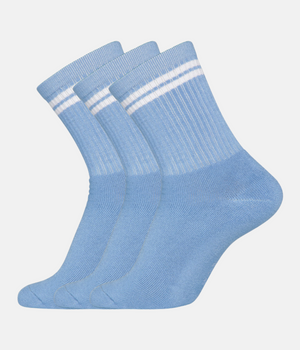 3 par lyseblå bambus tennissokker 30-33 Copenhagen Bamboo