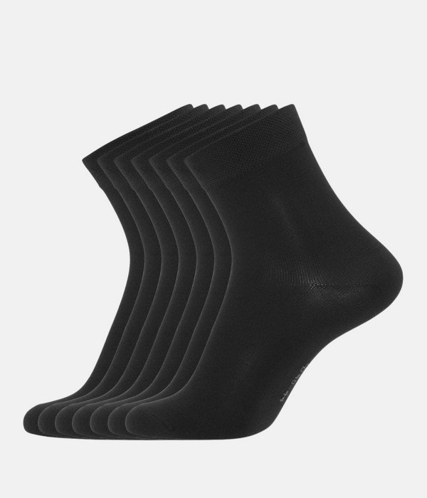 7 par sorte bambus sokker (Low cut) 34-39 Copenhagen Bamboo