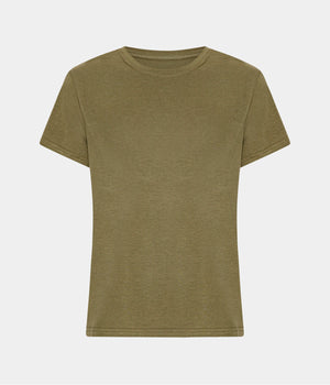 Oliven kortærmet bambus T-shirt S   Copenhagen Bamboo