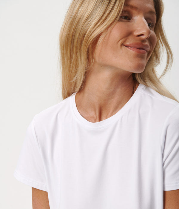 Hvid kortærmet bambus T-shirt    Copenhagen Bamboo